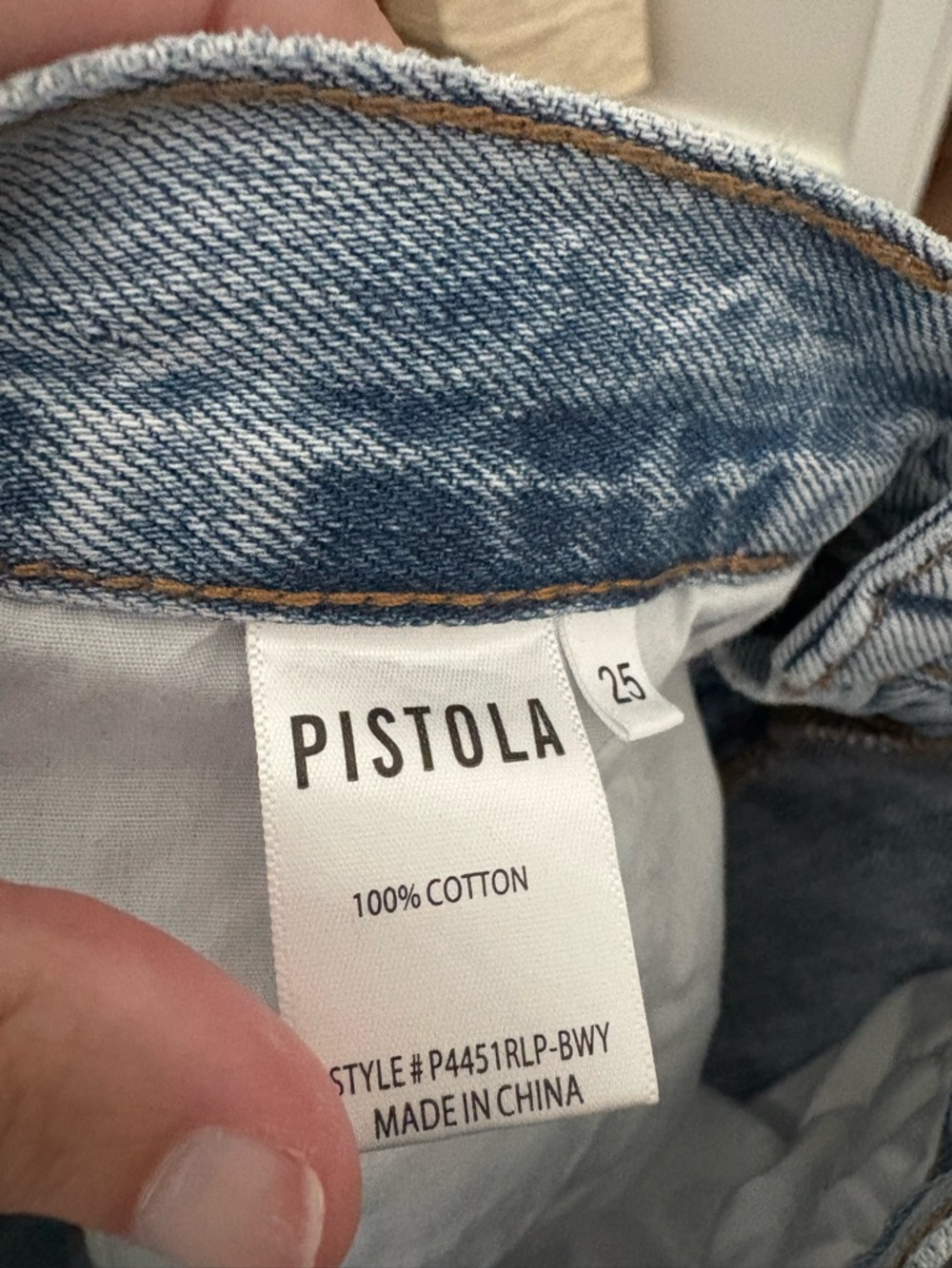Pistola Distressed High Rise Denim Shorts Size 25 - Picture 9 of 9